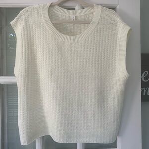 Wishlist Cream Knit Sleeveless Top